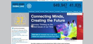 A screengrab of Dubai's official Expo 2020 website.