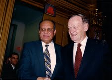 Mobeen Khaja with former prime ministers Jean Chretien and Paul Martin. APMC Photo.