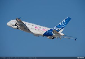 The AIrbus A380 in Dubai. Airbus photo.