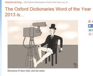 A screenshot of the Oxford University Press post announcing the Word of the Year.