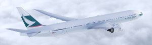 An artist's impression of a Catahy Pacific 777-X9. Boeing photo.