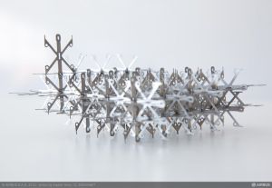 Metallic digital material.