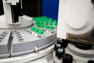 Going green: Biofuel research at a Boeing laboratory in Seattle. Boeing photo.