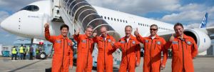 The crew of MSN003. Airbus photo.