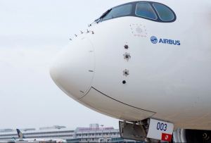 The A350 in Singapore. Airbus Photo.