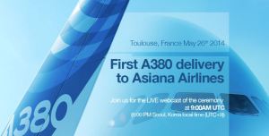 An Airbus post on Monday's delivery. Courtesy: Airbus 