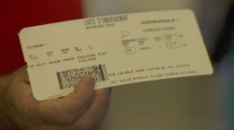 The boarding pass for the first A350 flight.