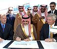 Prince Alwaleed signs the order for the A380 superjumbo in 2007.